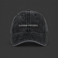Black Gander Peptides baseball cap on a charcoal background